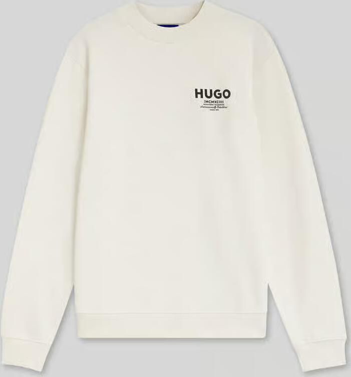HUGO Blue Regular fit sweatshirt van puur katoen model 'Nespon'