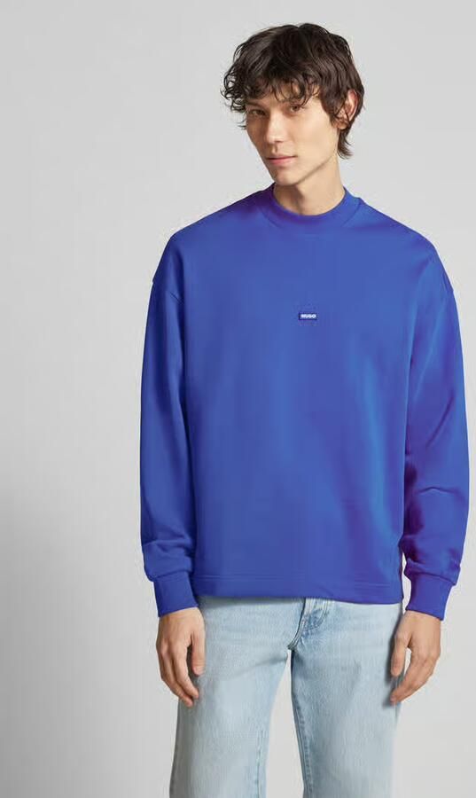 HUGO Blue Sweatshirt met opstaande kraag model 'Nedro' - Foto 2