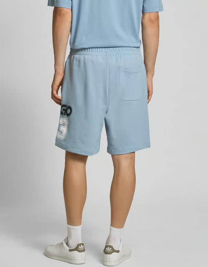 HUGO Blue Sweatshorts met elastische band model 'Nesisho'