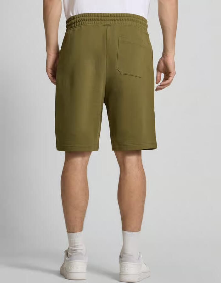 HUGO Blue Sweatshorts met logopatch model 'Nasensio'