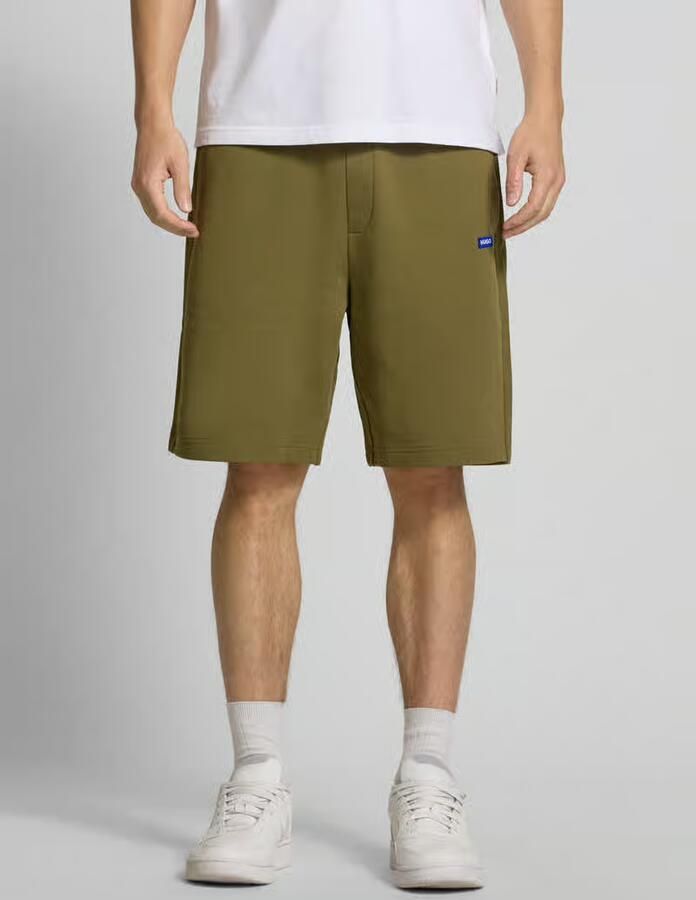 HUGO Blue Sweatshorts met logopatch model 'Nasensio' - Foto 2
