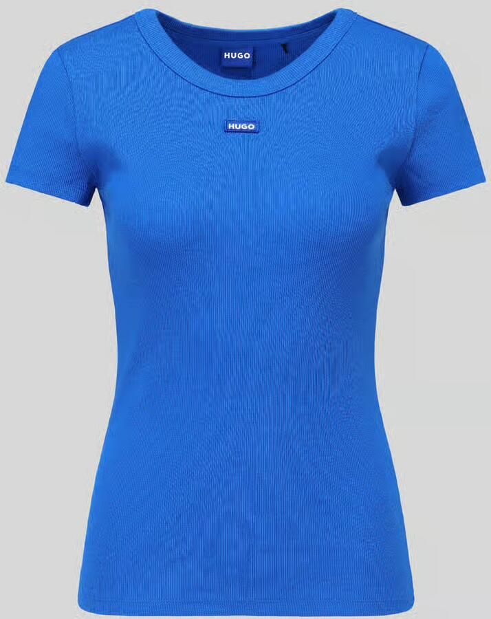 HUGO Blue T-shirt met logodetail