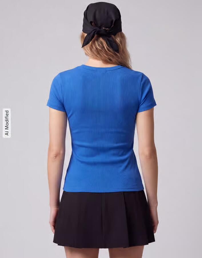 HUGO Blue T-shirt met logodetail - Foto 2