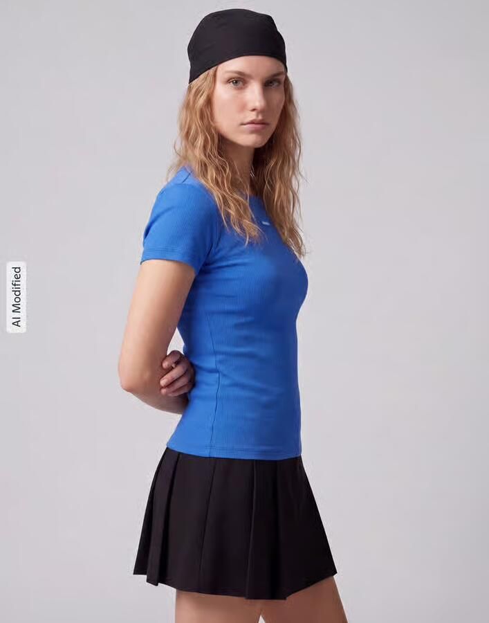 HUGO Blue T-shirt met logodetail - Foto 3