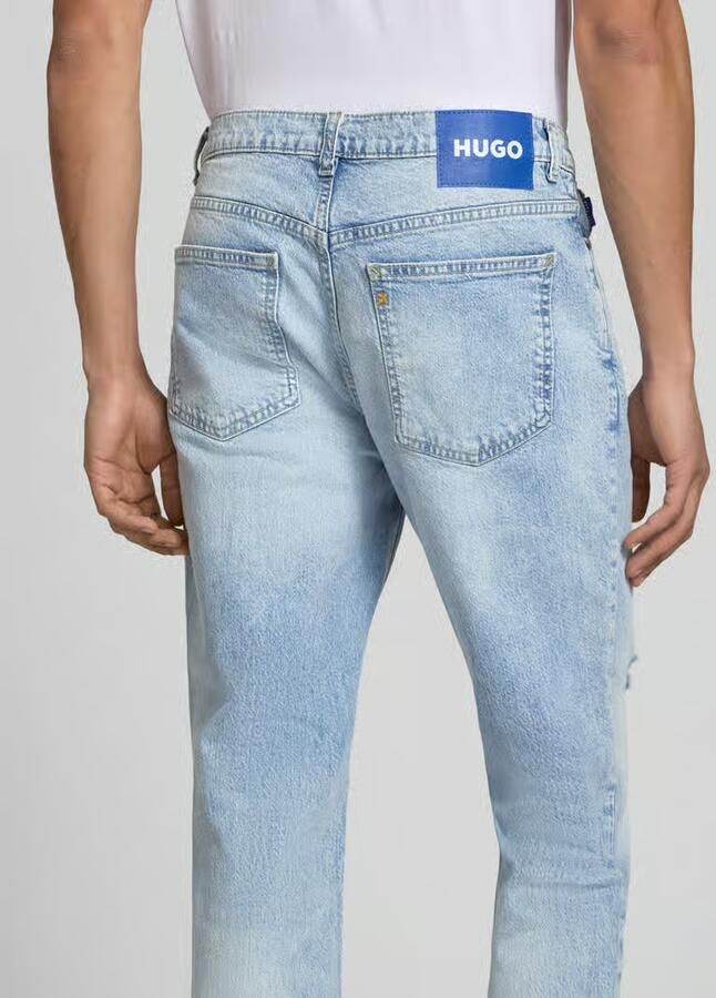 HUGO Blue tapered fit jeans van katoenmix model 'BRODY'