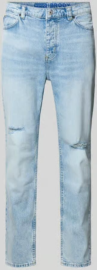 HUGO Blue tapered fit jeans van katoenmix model 'BRODY' - Foto 2