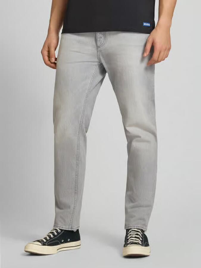 HUGO Blue tapered straight fit jeans van katoenmix model 'BRODY' - Foto 3