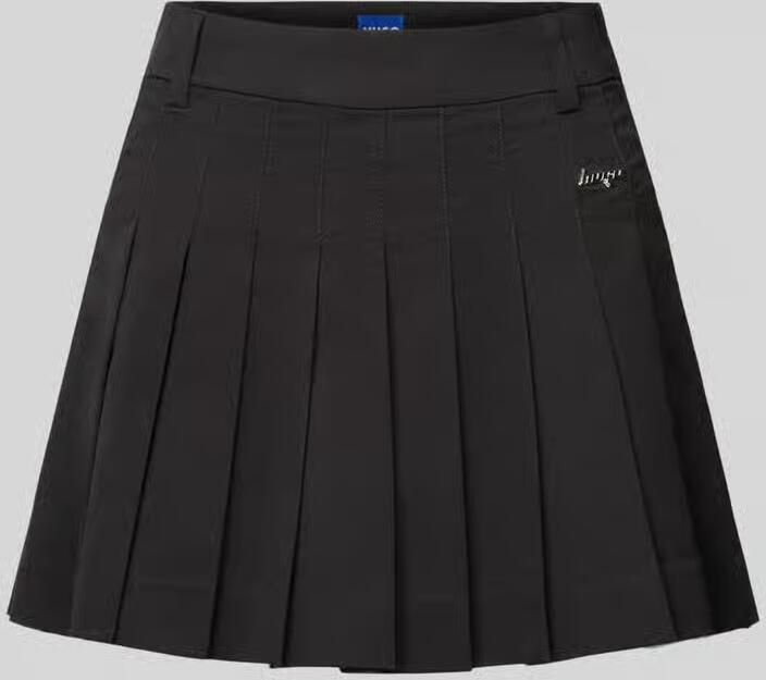 Hugo Blue Uitlopende minirok van katoenmix model 'REMISEA-1'