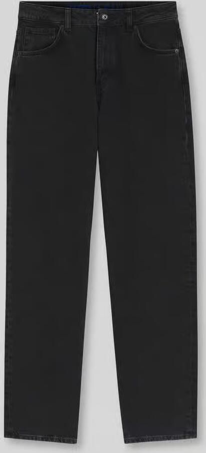 HUGO Blue wide fit jeans met label patch van puur katoen