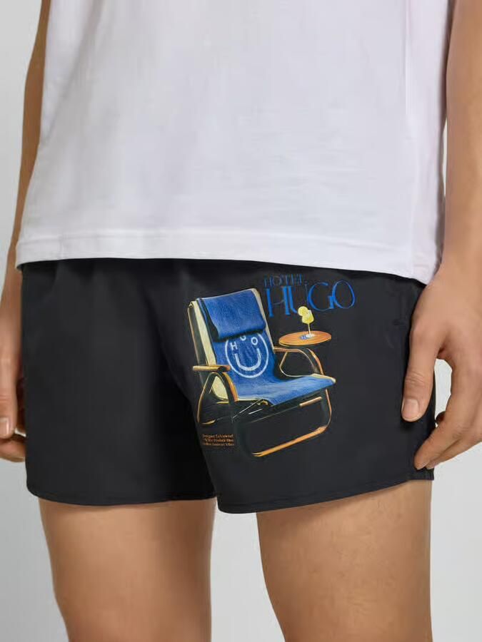 HUGO Blue Zwembroek met motiefprint