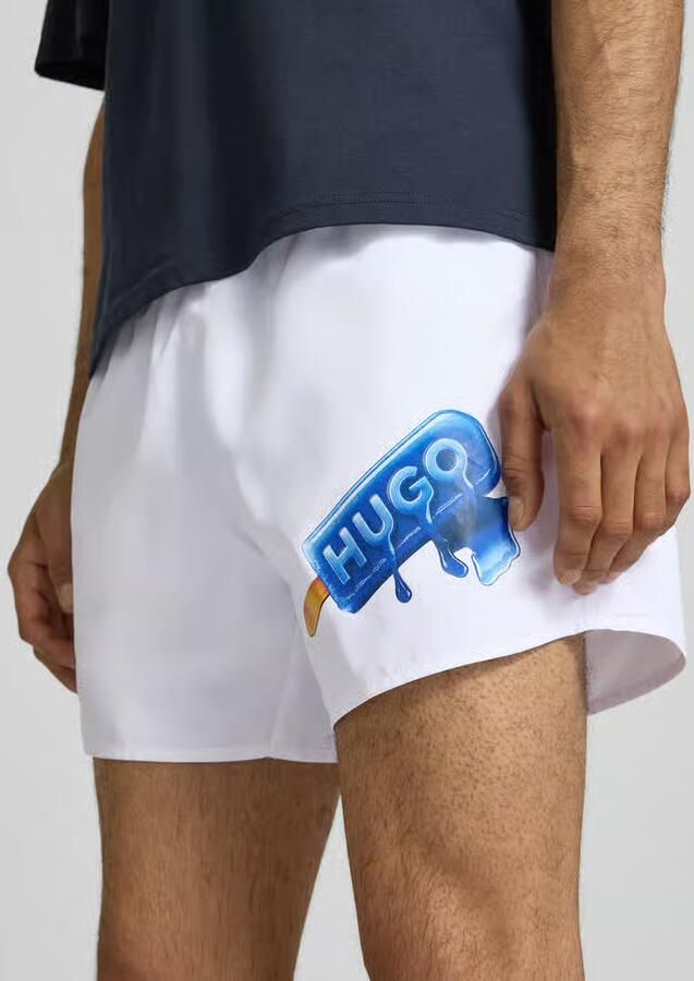 HUGO Blue Zwembroek met motiefprint