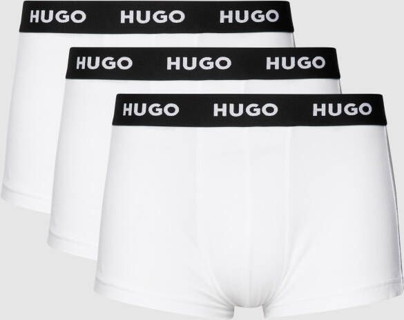 HUGO Boxershort met labeldetails in een set van 3 stuks