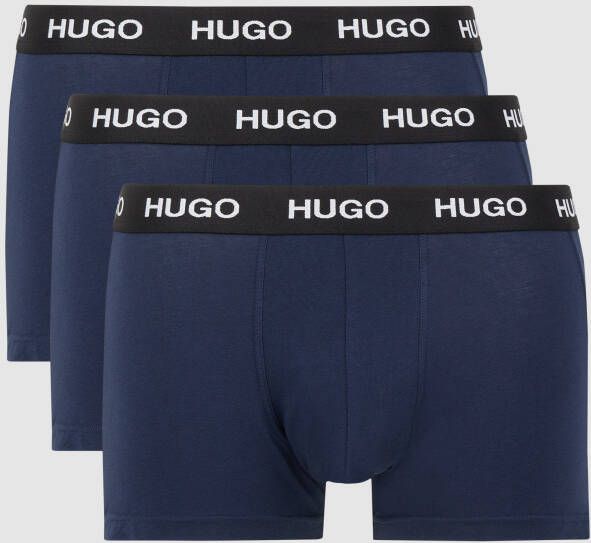 HUGO Boxershort met labeldetails in een set van 3 stuks