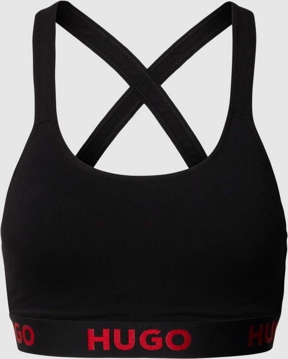 HUGO Bustier met logo in band
