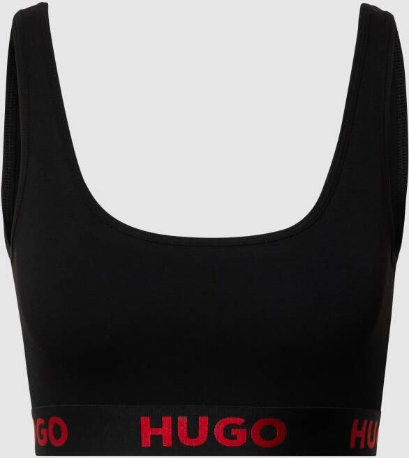 HUGO Bustier met logo in band model 'Bralette Sporty Logo'