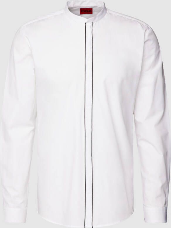 HUGO Extra slim fit zakelijk overhemd met opstaande kraag model 'Enrique'