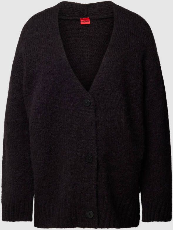 Hugo Boss Stijlvolle Wol-Alpaca Cardigan voor Black