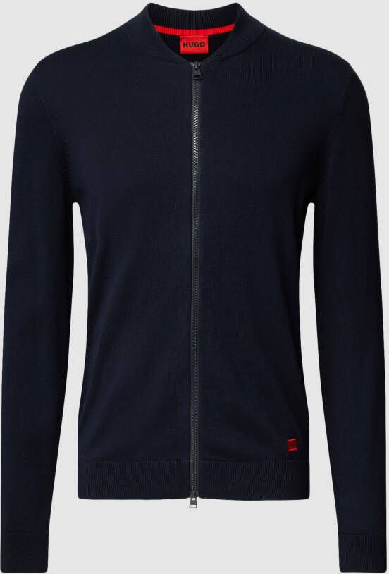 Hugo Boss Blauwe Rits Cardigan Stijlvol Comfort Blue Heren