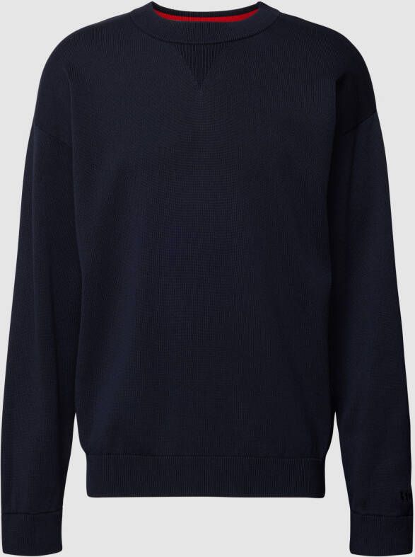 Hugo Boss Navy Blue Sweater Klassieke Stijl Blue Heren
