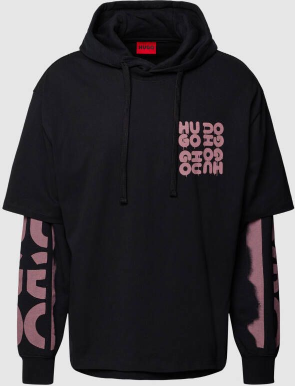 HUGO Hoodie in laagjeslook model 'Devado'