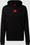 Hugo Boss Rode Logo Hoodie Sweatshirt Black Heren - Thumbnail 2