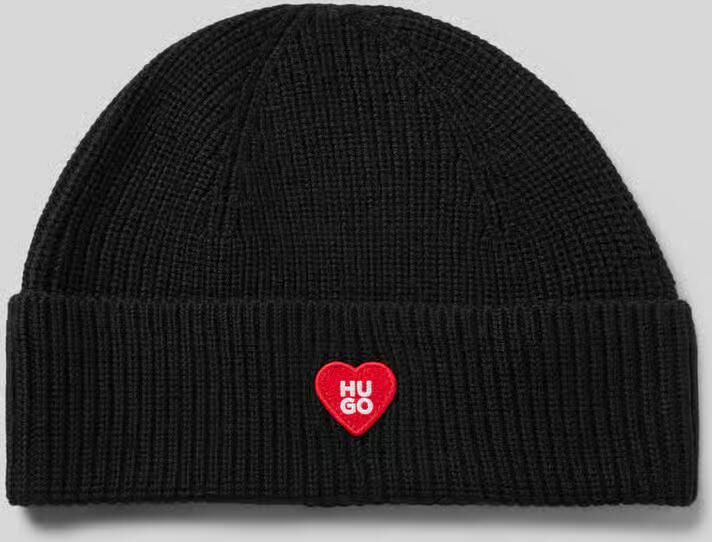 HUGO Beanie van scheerwolmix model 'SENTIALY_HAT'