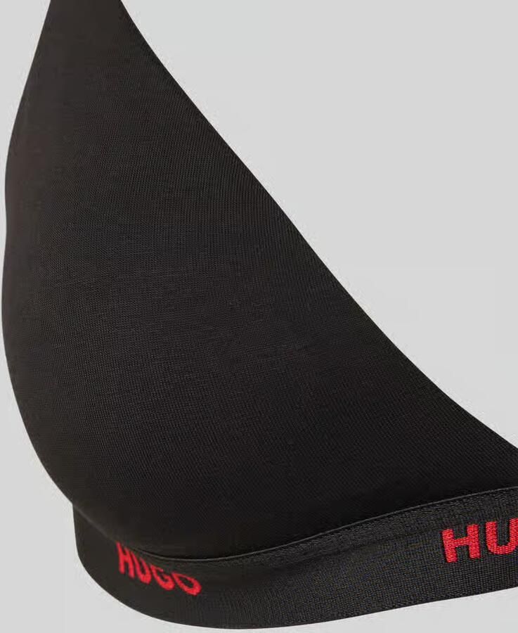 HUGO underwear Triangel-bh Van stretch-katoen met logo-onderborstband - Foto 3