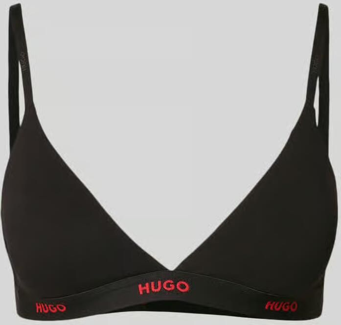 HUGO underwear Triangel-bh Van stretch-katoen met logo-onderborstband - Foto 2