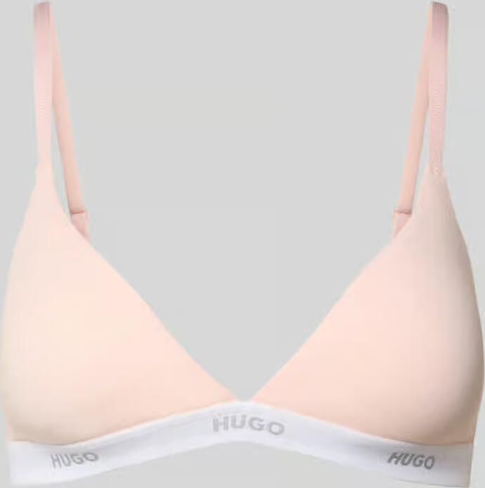 HUGO underwear Triangel-bh Van stretch-katoen met logo-onderborstband - Foto 7