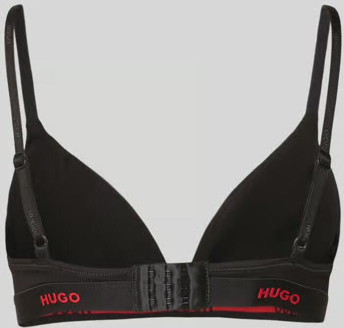 HUGO underwear Triangel-bh Van stretch-katoen met logo-onderborstband - Foto 4
