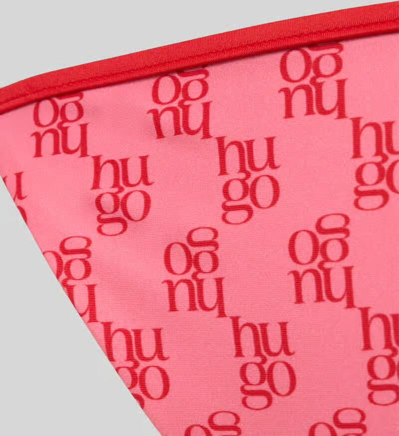 HUGO Bikinibroekje met all-over logomotief model 'MONOGRAM SIDE TIE' - Foto 2