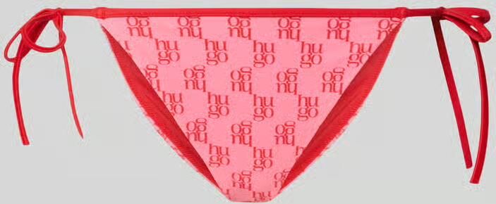 HUGO Bikinibroekje met all-over logomotief model 'MONOGRAM SIDE TIE' - Foto 3