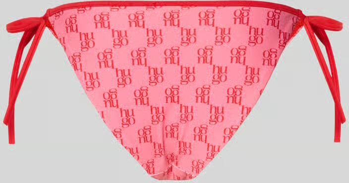 HUGO Bikinibroekje met all-over logomotief model 'MONOGRAM SIDE TIE'