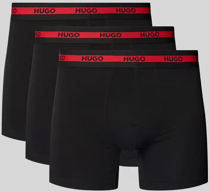 HUGO Boxershort met elastische logoband in een set van 3 stuks