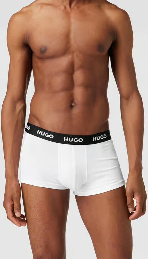 HUGO Boxershort met labeldetails in een set van 3 stuks - Foto 3