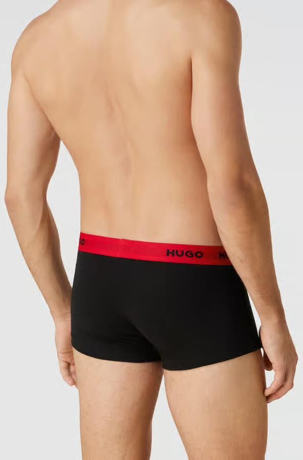 HUGO Boxershort met labeldetails in een set van 3 stuks