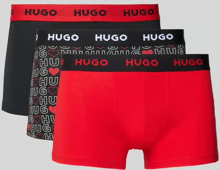 HUGO Boxershort van katoenmix in set van 3