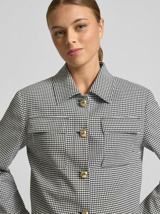 HUGO Boxy fit korte blazer met vichy-motief model 'ALERO-2' - Foto 2