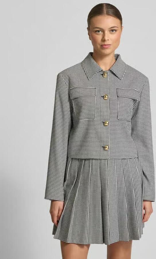 HUGO Boxy fit korte blazer met vichy-motief model 'ALERO-2' - Foto 3