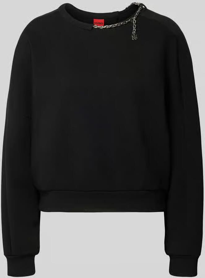 HUGO boxy fit sweatshirt van katoenmix model 'Denrietta'