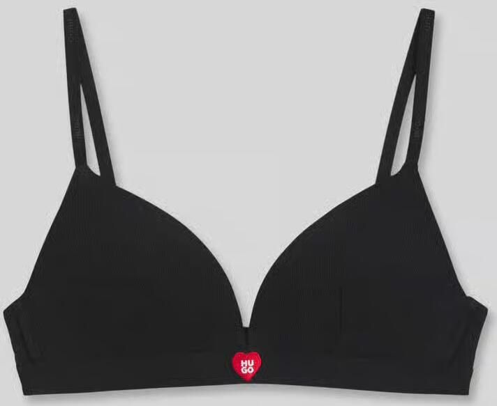 HUGO bralette met logodetail model ' HEART TRIANGLE' - Foto 2