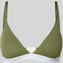 HUGO Bralette van katoenmix model ' ID TRIANGLE'