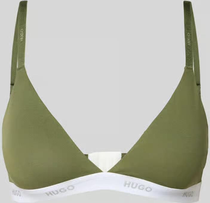 HUGO Bralette van katoenmix model ' ID TRIANGLE' - Foto 2