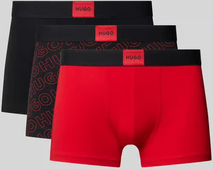 HUGO Broek & boxershort van katoenmix model 'TRUNK TRP GALAXY DES' in set van 3 - Foto 2