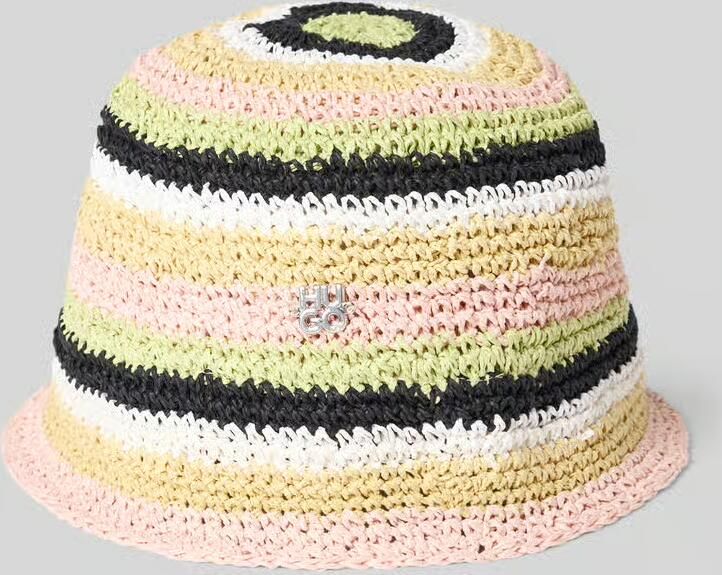 HUGO Bucket hat met labelapplicatie model 'CALANTHA-RA'
