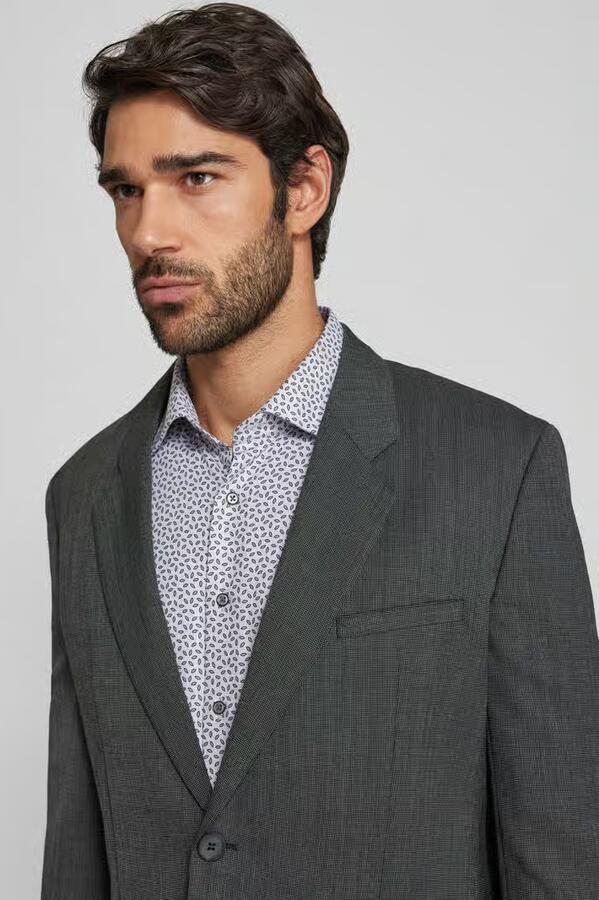 HUGO Colbert van viscose met paspelzak op de borst model 'Kris'