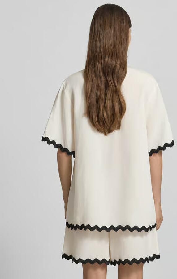 HUGO comfort fit overhemdblouse van mix van lyocell en linnen model 'CAMULE-1' - Foto 3