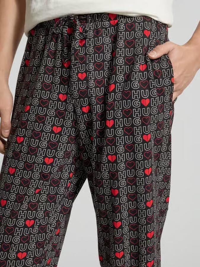 HUGO comfort fit pyjamabroek van puur katoen model 'AMORO'