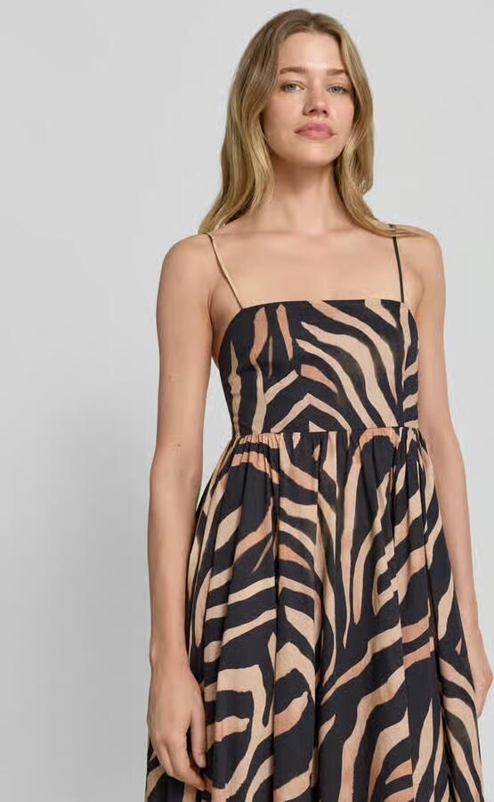 HUGO empire jurk met bandjes van puur katoen model 'KUMARE-1'