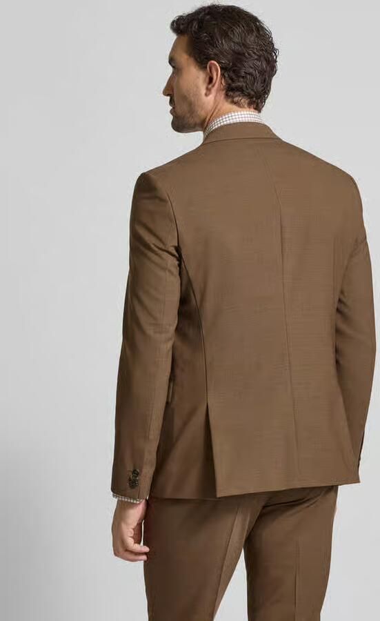 HUGO Extra slim fit 2-knoops colbert met scheerwol model 'Arti'